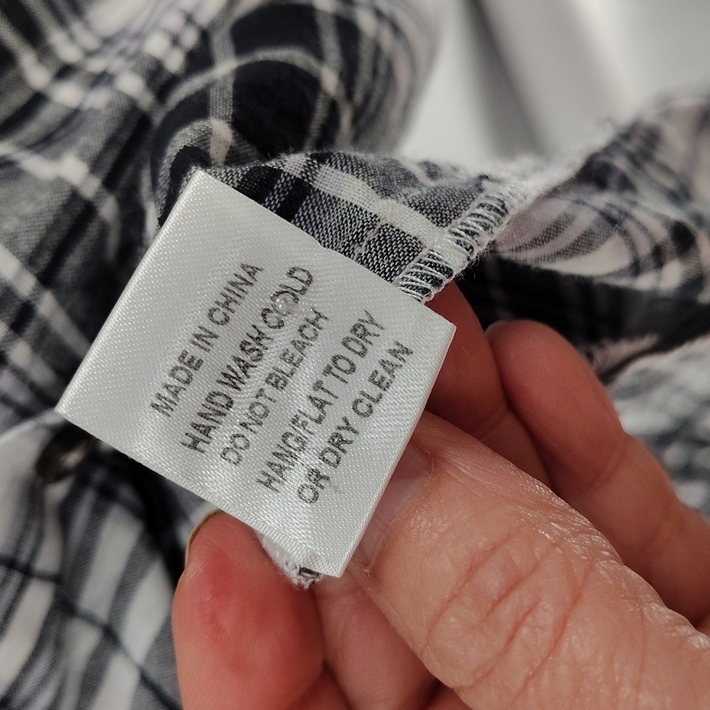 Oddy Plaid Button Down Size Small Medium Oversize… - image 8